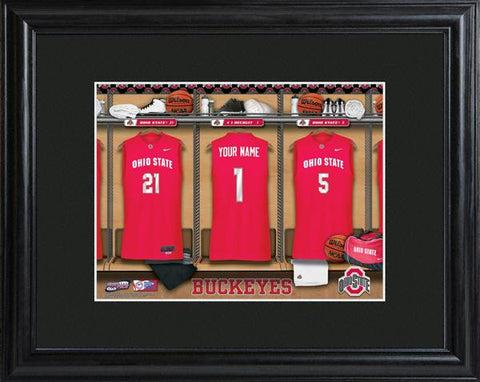 Ohio State Buckeyes College Basketball Locker Room Print