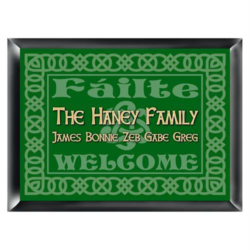 Personalized Celtic Green Family Sign