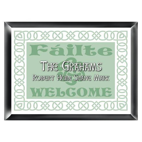 Personalized Irish Linen Family Sign