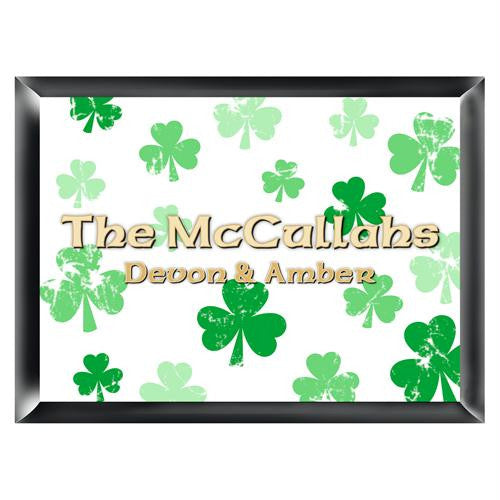 Personalized Raining Clovers Family Sign