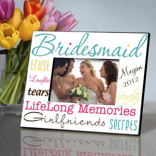 Personalized Classic Tones Bridesmaid Frame