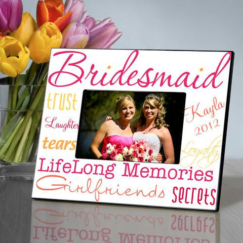 Personalized Honeysuckle Bridesmaid Picture Frame