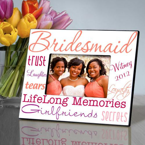 Personalized Peachy Keen Bridesmaid Picture Frame