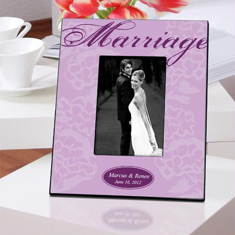 Personalized Lavender Marriage Picture Frame