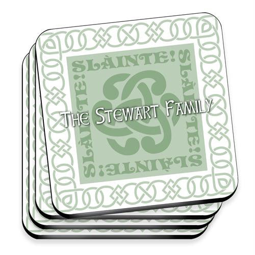 Irish Linen Family Coaster Set