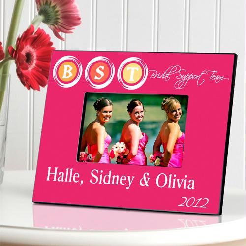 Personalized Pink Bridal Support Team Picture Frame