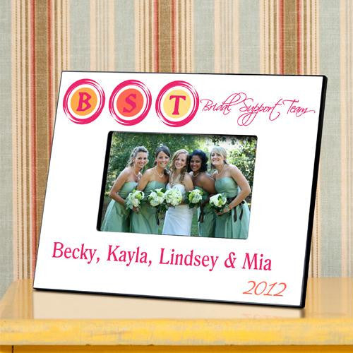 Personalized White Bridal Support Team Picture Frame