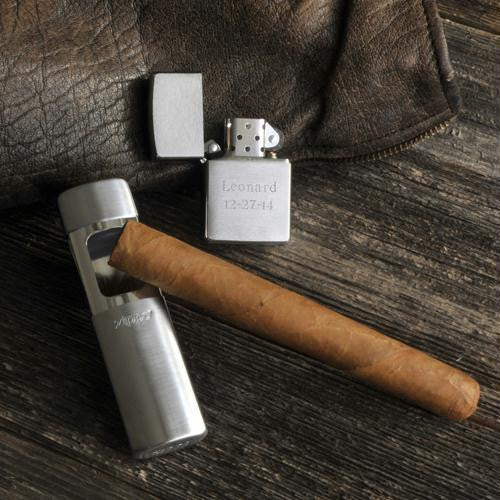 Personalized On-the-Go Zippo Lighter with Zippo Portable Ash Tray