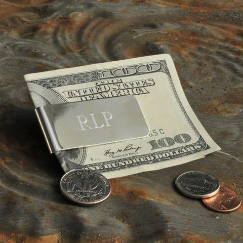 Personalized Sleek and Silver Money Clip