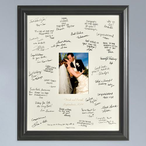 Personalized Laser Engraved Wedding Wishes Signature Frame