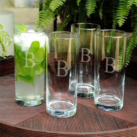 Personalized Portico Cooler Glass Set of 4