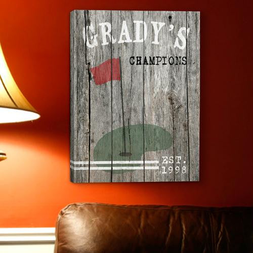 Personalized Golf Man Cave Canvas Print