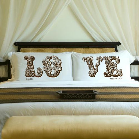 Couples Personalized Pillow Case Sets