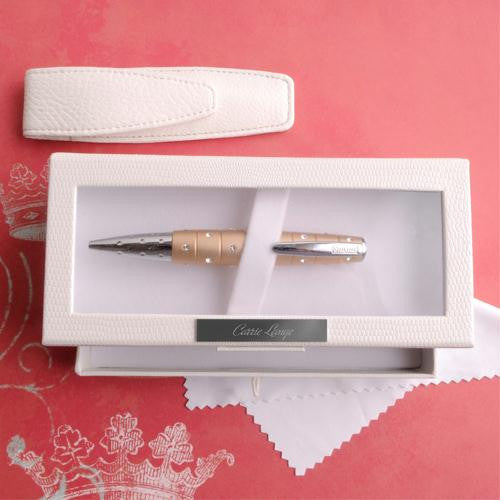 Personalized Swarovski Crystal Champagne Glitz Pen