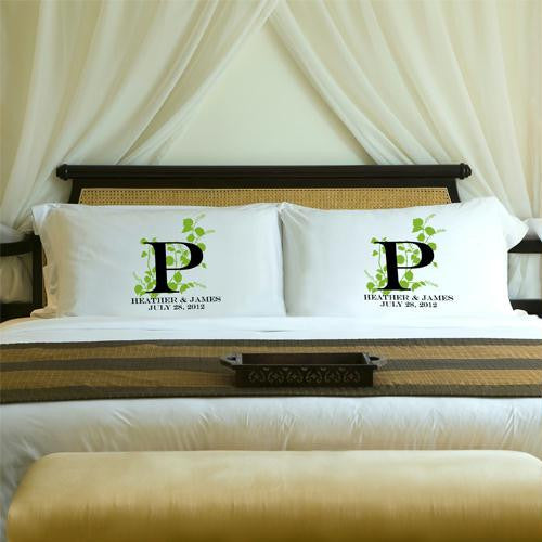 Personalized Nature's Bliss Couples Pillow Case Set