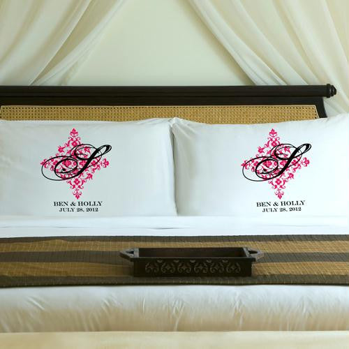 Personalized Pink Blush Perfect Panache Pillow Case Set