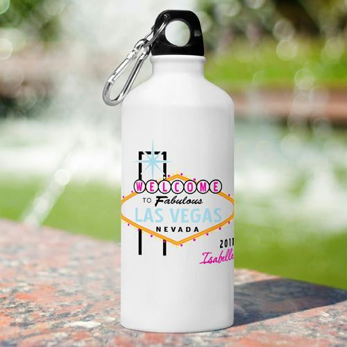 Blue and Pink Vegas Water Bottle