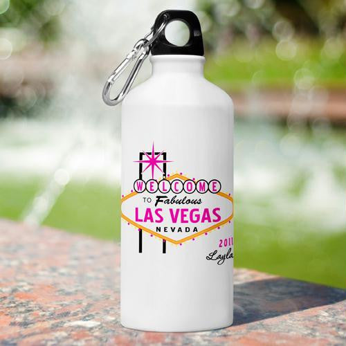 Pink Vegas Water Bottle